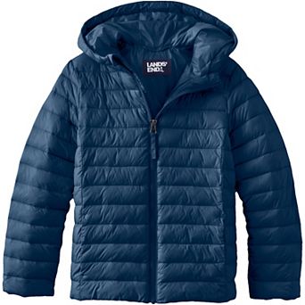 Kids 2-20 Lands' End ThermoPlume Packable Hooded Jacket in Regular and Husky