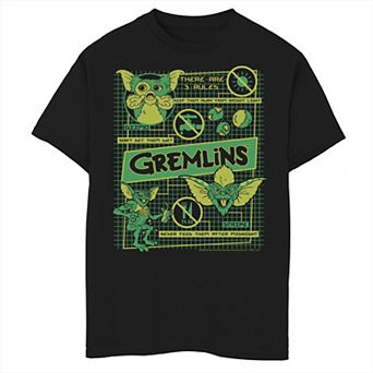 Boys 8-20 Gremlins Three Rules Schematics Graphic Tee