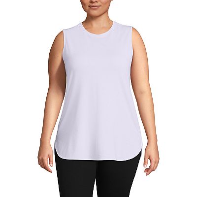 Plus Size Lands End Moisture Wicking Tunic Tank Top