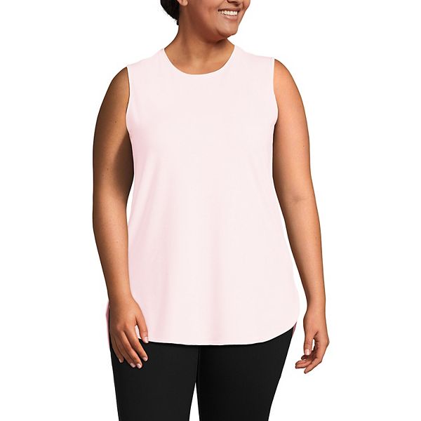 Plus Size Lands' End Moisture-Wicking Tunic Tank Top