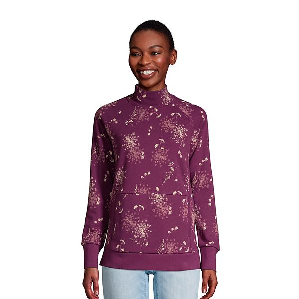 Women's Lands' End Serious Sweats Funnel Neck Sweatshirt