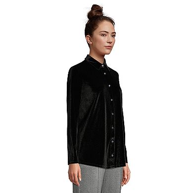 Women's Lands' End Velvet Tunic Shirt