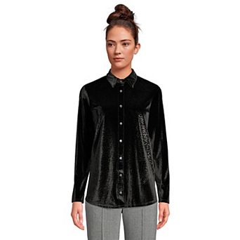 Petite Lands' End Velvet Tunic Shirt