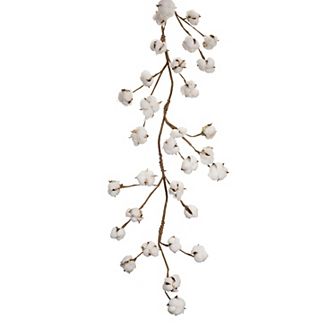 Melrose Artificial Cotton Garland 2 pc Set