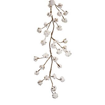 Melrose Artificial Cotton Garland 2 pc Set