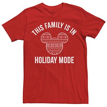 Disney's Mickey And Friends Christmas Family Holiday Mode Men's Tee
