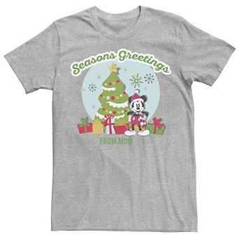 Disney's Mickey And Friends Christmas Seasons Greetings Mom Men's Tee