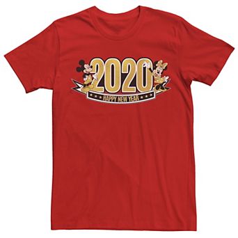 Disney's New Year's 2020 Mickey And Minnie Golden New Year Men's Tee