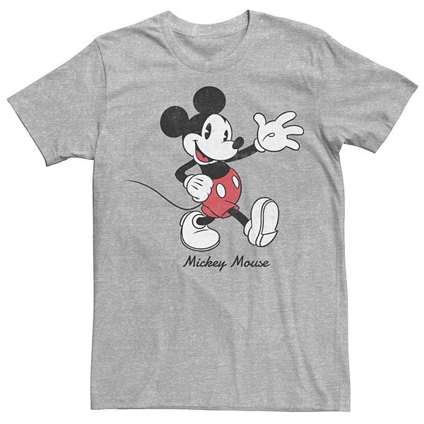 Disney's Mickey Mouse Cursive Text Circle Logo Men's Tee