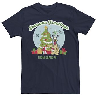 Disney's Mickey And Friends Christmas Greetings From Grandpa Men's Tee