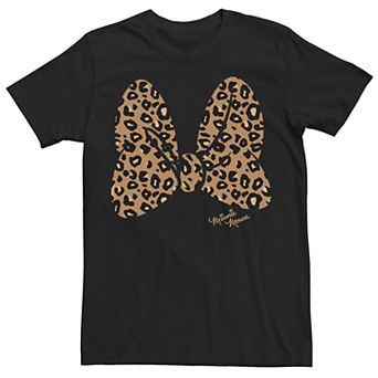 Disney's Minnie Mouse Men's Leopard Print Bow Tee