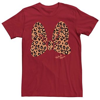 Disney's Minnie Mouse Men's Leopard Print Bow Tee