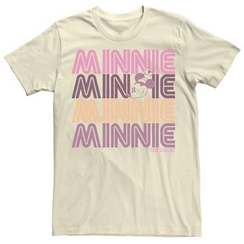 Disney's Minnie Mouse Head Portrait Name Stack Men's Tee