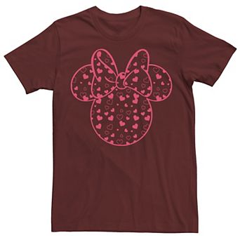 Disney's Mickey And Friends Minnie Men's Valentine's Day Heart Fill Tee