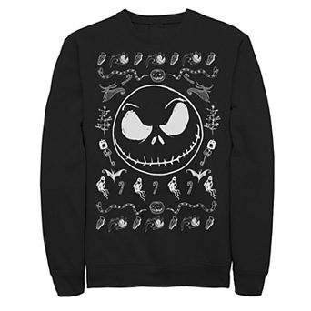 Disney's The Nightmare Before Christmas Jack Spooky Pattern Men's Sweatshirt