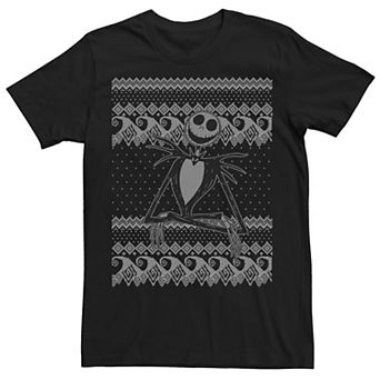Disney's The Nightmare Before Christmas Jack Skellington Men's Ugly Pattern Tee