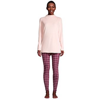Women's Lands' End Cozy Long Sleeve Pajama Top & Pajama Leggings Set