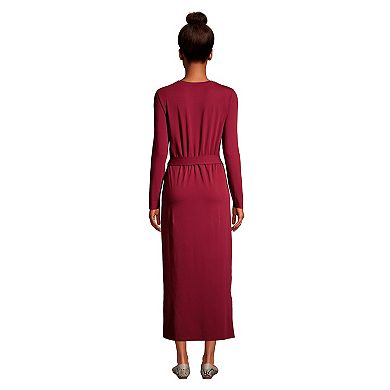 Women's Lands' End Long-Sleeve Maxi Dress