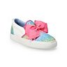 JoJo Siwa Rainbow Glitter Girls' Slip-On Sneakers