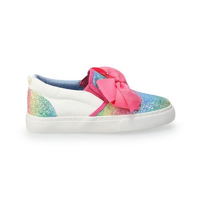 JoJo Siwa Rainbow Glitter Girls Slip On Sneakers