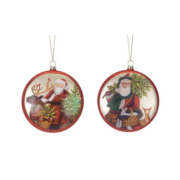 Melrose Santa Disc Ornament