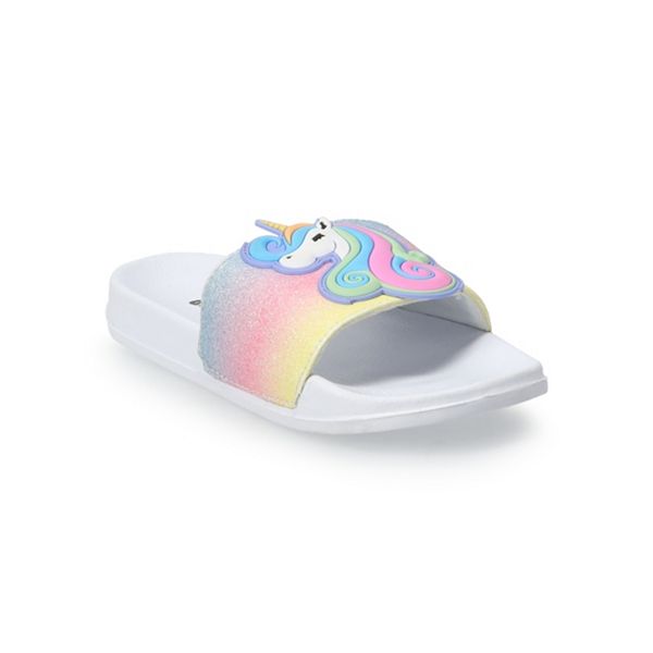 Girls discount unicorn sliders