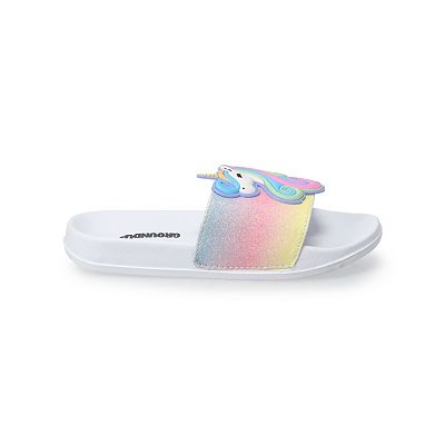 Ground Up Girls Unicorn Slide Sandals