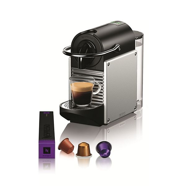 Nespresso Pixie Coffee and Espresso Machine by DeLonghi with Aeroccino Aluminum 
