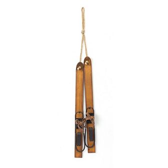 Melrose Wood Ski Ornament