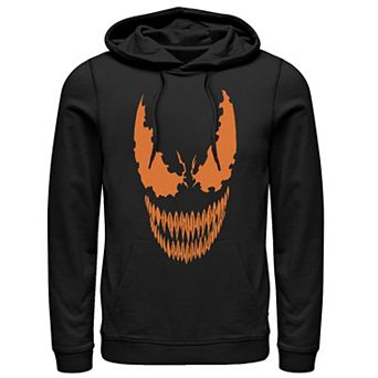Men's Marvel Venom Tonal Orange Pumpkin Cut-Out Hoodie