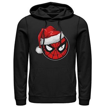 Men's Marvel Spider-Man Santa Hat Logo Hoodie