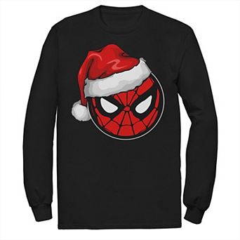 Men's Marvel Spider-Man Santa Hat Logo Tee