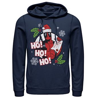 Men's Marvel Deadpool Santa Naughty List Holiday Hoodie