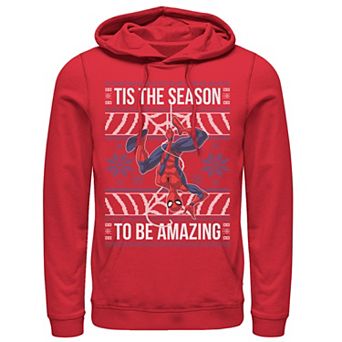 Men's Marvel Amazing Spider-Man Ugly Christmas Sweater Hoodie