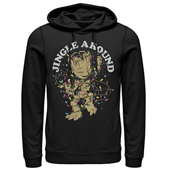 Men's Marvel Groot Kid Jingle Around Lights Hoodie