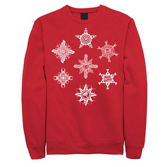 Men's Marvel Snowflake Symbols Christmas Sweatshirt