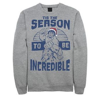 Men's Marvel The Hulk 'Tis The Season To Be Incredible Christmas Sweatshirt