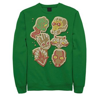Men's Marvel Guardians Of The Galaxy Gingerbread Cookies Christmas Sweatshirt