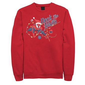 Men's Marvel Spider-Man Deck The Walls Holiday Sweatshirt
