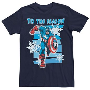 Men's Marvel Captain America Tis The Season Christmas Tee
