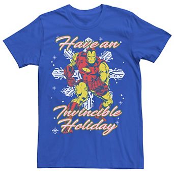 Men's Marvel Iron Man Have An Invincible Holiday Christmas Tee