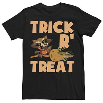 Men's Marvel Rocket And Groot Trick R' Treat Halloween Tee