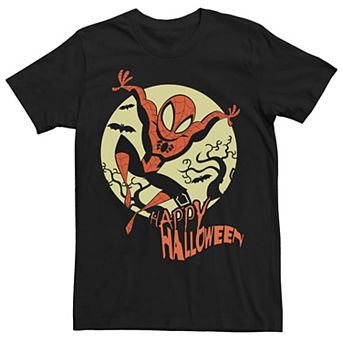 Men's Marvel Spider-Man Moonlight Happy Halloween Tee