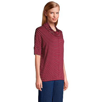 Women's Lands' End Super Soft Elbow Cowlneck Top