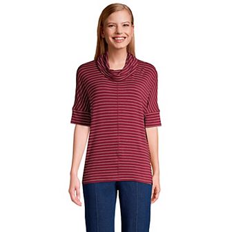 Women's Lands' End Super Soft Elbow Cowlneck Top