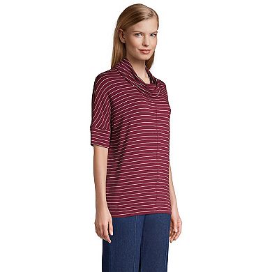 Petite Lands' End Super Soft Elbow Cowlneck Top