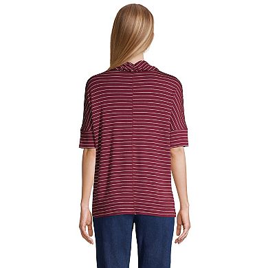 Petite Lands' End Super Soft Elbow Cowlneck Top