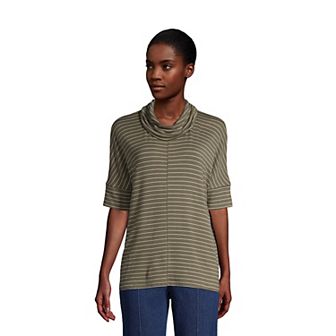 Petite Lands' End Super Soft Elbow Cowlneck Top