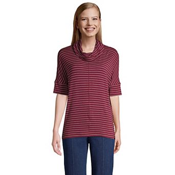 Petite Lands' End Super Soft Elbow Cowlneck Top