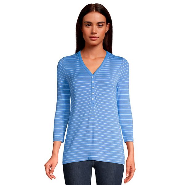 Women's Lands' End Super Soft Henley Top